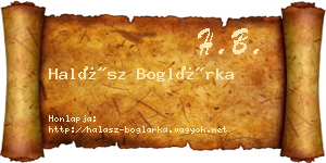 Halász Boglárka névjegykártya